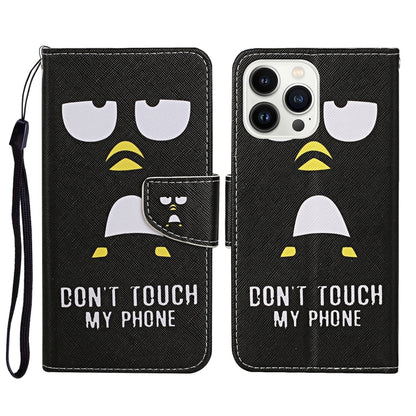 For iPhone 16 Pro 3D Colored Drawing Flip Leather Phone Case(Penguins) - iPhone 16 Pro Cases by PMC Jewellery | Online Shopping South Africa | PMC Jewellery | Buy Now Pay Later Mobicred