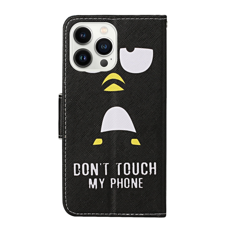 For iPhone 16 Pro 3D Colored Drawing Flip Leather Phone Case(Penguins) - iPhone 16 Pro Cases by PMC Jewellery | Online Shopping South Africa | PMC Jewellery | Buy Now Pay Later Mobicred