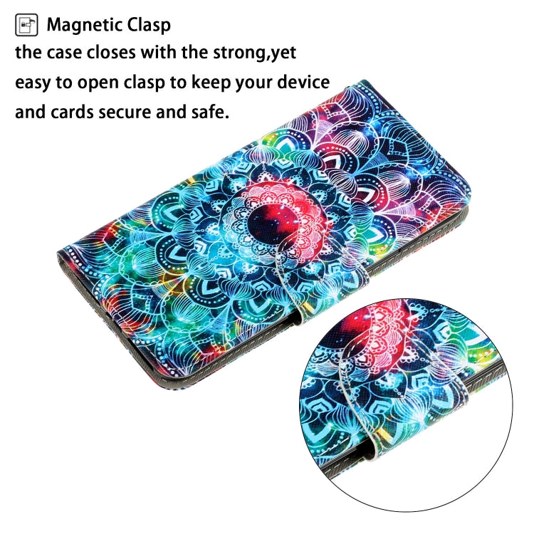 For iPhone 16 Pro 3D Colored Drawing Flip Leather Phone Case(Mandala) - iPhone 16 Pro Cases by PMC Jewellery | Online Shopping South Africa | PMC Jewellery | Buy Now Pay Later Mobicred