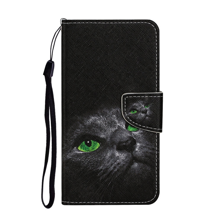 For iPhone 16 3D Colored Drawing Flip Leather Phone Case(Black Cat) - iPhone 16 Cases by PMC Jewellery | Online Shopping South Africa | PMC Jewellery | Buy Now Pay Later Mobicred