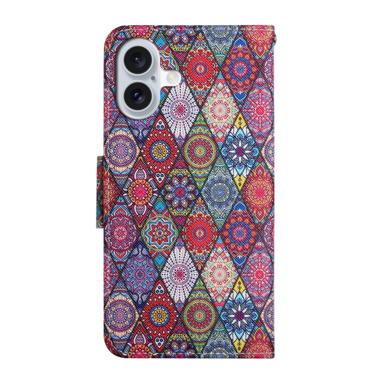 For iPhone 16 3D Colored Drawing Flip Leather Phone Case(Kaleidoscope) - iPhone 16 Cases by PMC Jewellery | Online Shopping South Africa | PMC Jewellery | Buy Now Pay Later Mobicred