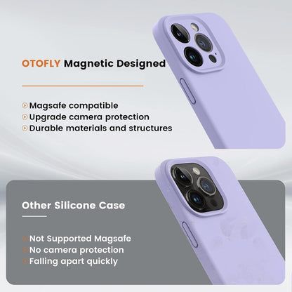 For iPhone 14 Pro Max LK MagSafe Magnetic Silicone Phone Case(Purple) - iPhone 14 Pro Max Cases by PMC Jewellery | Online Shopping South Africa | PMC Jewellery