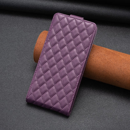 For Xiaomi Redmi Note 13 Pro 4G Global Diamond Lattice Vertical Flip Leather Phone Case(Dark Purple) - Note 13 Pro Cases by PMC Jewellery | Online Shopping South Africa | PMC Jewellery | Buy Now Pay Later Mobicred