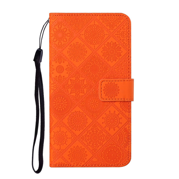 For iPhone 16 Pro Ethnic Style Embossed Pattern Leather Phone Case(Orange) - iPhone 16 Pro Cases by PMC Jewellery | Online Shopping South Africa | PMC Jewellery | Buy Now Pay Later Mobicred