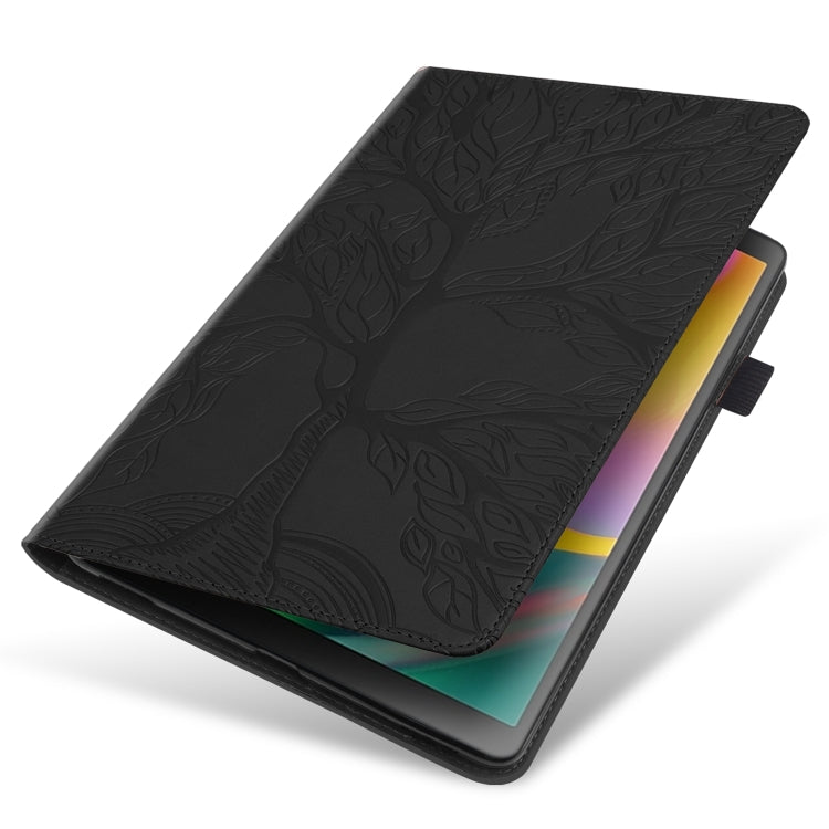 For Samsung Galaxy Tab S9+ Life Tree Series Horizontal Flip Leather Tablet Case(Black) - Galaxy Tab S9+ Cases by PMC Jewellery | Online Shopping South Africa | PMC Jewellery | Buy Now Pay Later Mobicred