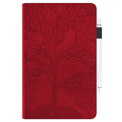 For Samsung Galaxy Tab S9 Ultra Life Tree Series Horizontal Flip Leather Tablet Case(Red) - Galaxy Tab S9 Ultra Cases by PMC Jewellery | Online Shopping South Africa | PMC Jewellery | Buy Now Pay Later Mobicred