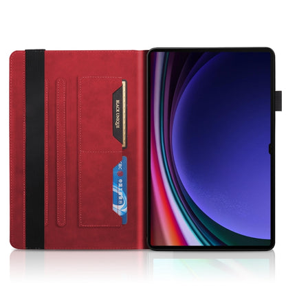 For Samsung Galaxy Tab S9 Ultra Life Tree Series Horizontal Flip Leather Tablet Case(Red) - Galaxy Tab S9 Ultra Cases by PMC Jewellery | Online Shopping South Africa | PMC Jewellery | Buy Now Pay Later Mobicred