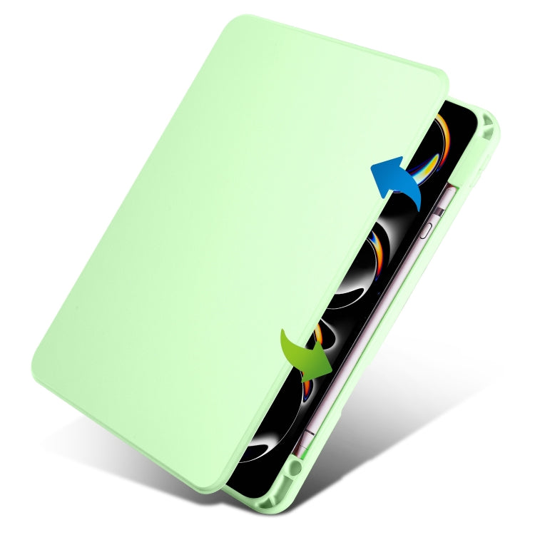 For iPad Pro 11 2024 Acrylic 360 Rotation Detachable Leather Tablet Case(Green) - iPad Pro 11 2024 Cases by PMC Jewellery | Online Shopping South Africa | PMC Jewellery | Buy Now Pay Later Mobicred