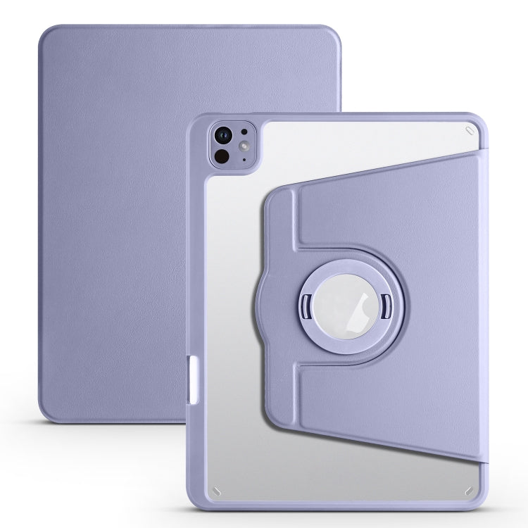 For iPad Pro 11 2024 Acrylic 360 Rotation Detachable Leather Tablet Case(Lavender Purple) - iPad Pro 11 2024 Cases by PMC Jewellery | Online Shopping South Africa | PMC Jewellery | Buy Now Pay Later Mobicred
