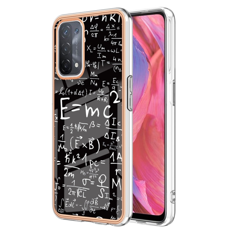 For OPPO A74 / A93 5G / A54 5G / A93s 5G Electroplating Marble Dual-side IMD Phone Case(Equation) - OPPO Cases by PMC Jewellery | Online Shopping South Africa | PMC Jewellery | Buy Now Pay Later Mobicred