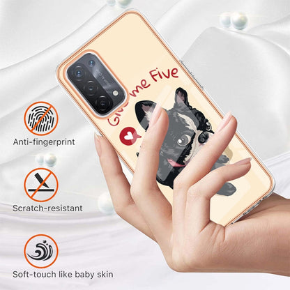 For OPPO A74 / A93 5G / A54 5G / A93s 5G Electroplating Marble Dual-side IMD Phone Case(Lucky Dog) - OPPO Cases by PMC Jewellery | Online Shopping South Africa | PMC Jewellery | Buy Now Pay Later Mobicred