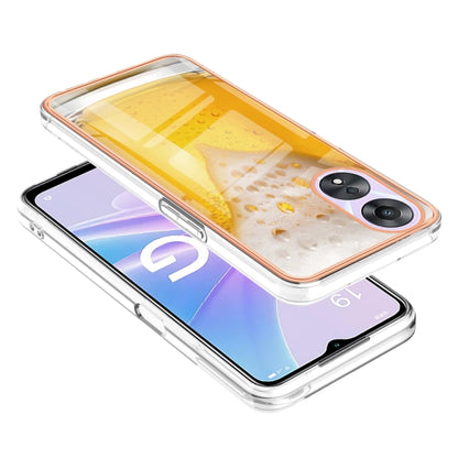 For OPPO A78 / A58 Electroplating Marble Dual-side IMD Phone Case(Draft Beer) - OPPO Cases by PMC Jewellery | Online Shopping South Africa | PMC Jewellery | Buy Now Pay Later Mobicred