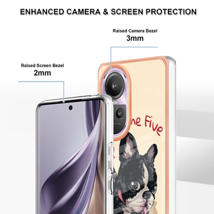 For OPPO Reno10 Pro 5G Global Electroplating Marble Dual-side IMD Phone Case(Lucky Dog) - OPPO Cases by PMC Jewellery | Online Shopping South Africa | PMC Jewellery | Buy Now Pay Later Mobicred