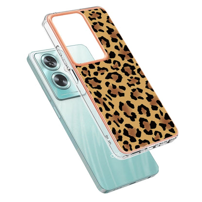 For OPPO A79 5G Global Electroplating Marble Dual-side IMD Phone Case(Leopard Print) - OPPO Cases by PMC Jewellery | Online Shopping South Africa | PMC Jewellery | Buy Now Pay Later Mobicred