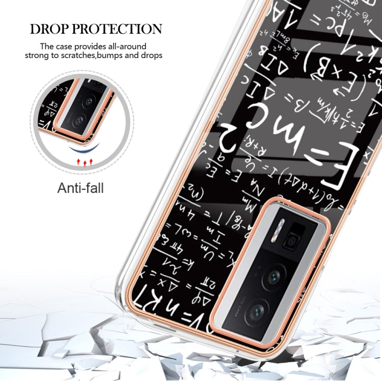 For Xiaomi Poco F5 Pro 5G / Redmi K60 Electroplating Marble Dual-side IMD Phone Case(Equation) - Xiaomi Cases by PMC Jewellery | Online Shopping South Africa | PMC Jewellery | Buy Now Pay Later Mobicred