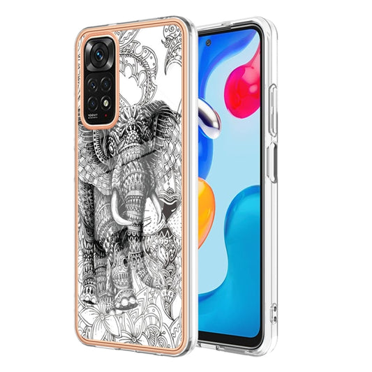 For Xiaomi Redmi Note 11s / Note 11 4G Electroplating Marble Dual-side IMD Phone Case(Totem Elephant) - Xiaomi Cases by PMC Jewellery | Online Shopping South Africa | PMC Jewellery | Buy Now Pay Later Mobicred