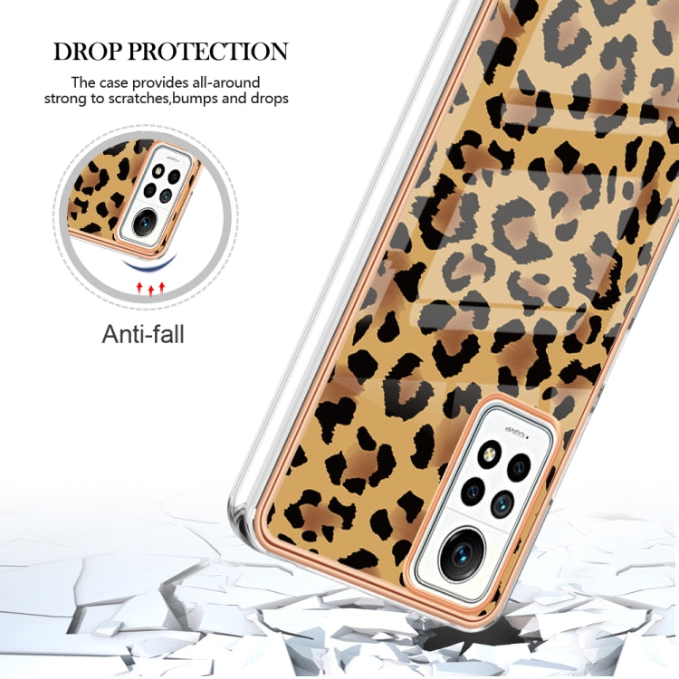 For Xiaomi Redmi Note 12 Pro 4G Global Electroplating Marble Dual-side IMD Phone Case(Leopard Print) - Xiaomi Cases by PMC Jewellery | Online Shopping South Africa | PMC Jewellery | Buy Now Pay Later Mobicred