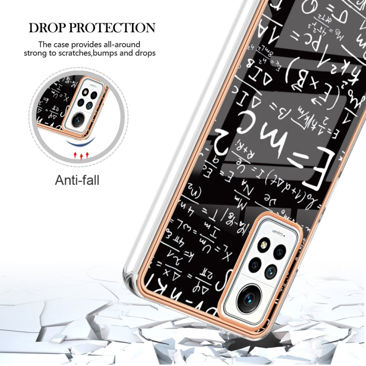 For Xiaomi Redmi Note 12 Pro 4G Global Electroplating Marble Dual-side IMD Phone Case(Equation) - Xiaomi Cases by PMC Jewellery | Online Shopping South Africa | PMC Jewellery | Buy Now Pay Later Mobicred