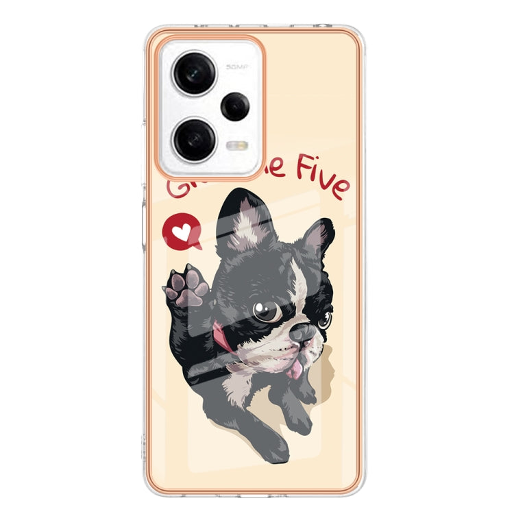 For Xiaomi Redmi Note 12 Pro 5G Global Electroplating Marble Dual-side IMD Phone Case(Lucky Dog) - Xiaomi Cases by PMC Jewellery | Online Shopping South Africa | PMC Jewellery | Buy Now Pay Later Mobicred