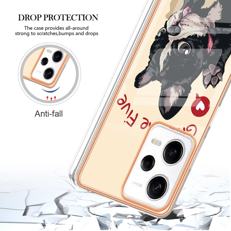 For Xiaomi Redmi Note 12 Pro 5G Global Electroplating Marble Dual-side IMD Phone Case(Lucky Dog) - Xiaomi Cases by PMC Jewellery | Online Shopping South Africa | PMC Jewellery | Buy Now Pay Later Mobicred