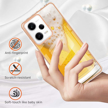 For Xiaomi Redmi Note 12 Pro 5G Global Electroplating Marble Dual-side IMD Phone Case(Draft Beer) - Xiaomi Cases by PMC Jewellery | Online Shopping South Africa | PMC Jewellery | Buy Now Pay Later Mobicred