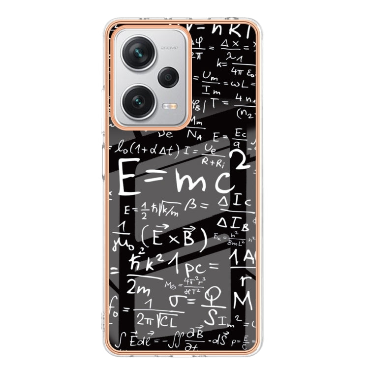 For Xiaomi Redmi Note 12 Pro+ Global Electroplating Marble Dual-side IMD Phone Case(Equation) - Xiaomi Cases by PMC Jewellery | Online Shopping South Africa | PMC Jewellery | Buy Now Pay Later Mobicred