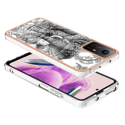 Xiaomi Redmi Note 12S 4G Electroplating Marble Dual-side IMD Phone Case(Totem Elephant) - Xiaomi Cases by PMC Jewellery | Online Shopping South Africa | PMC Jewellery | Buy Now Pay Later Mobicred