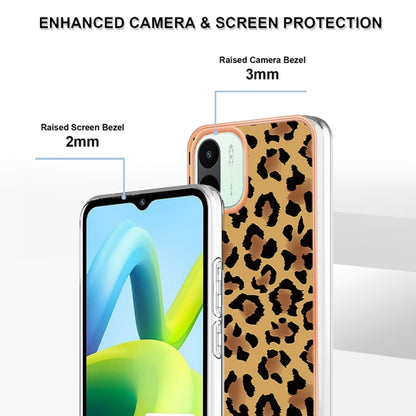 For Xiaomi Redmi A1 Electroplating Marble Dual-side IMD Phone Case(Leopard Print) - Xiaomi Cases by PMC Jewellery | Online Shopping South Africa | PMC Jewellery | Buy Now Pay Later Mobicred