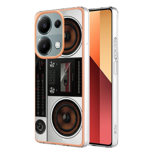 For Xiaomi Redmi Note 13 Pro 4G/Poco M6 Pro 4G Electroplating Marble Dual-side IMD Phone Case(Retro Radio) - Note 13 Pro Cases by PMC Jewellery | Online Shopping South Africa | PMC Jewellery | Buy Now Pay Later Mobicred