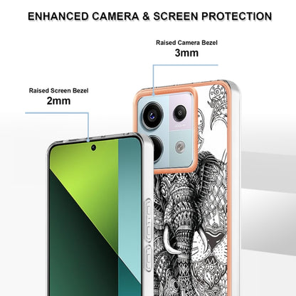 For Xiaomi Redmi Note 13 Pro 5G Global Electroplating Marble Dual-side IMD Phone Case(Totem Elephant) - Note 13 Pro Cases by PMC Jewellery | Online Shopping South Africa | PMC Jewellery | Buy Now Pay Later Mobicred