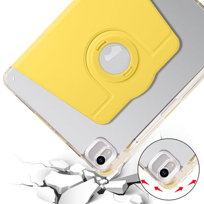 For iPad Air 13 2024 Clear Acrylic 360 Rotation Detachable Leather Tablet Case(Yellow) - iPad Air 13 2024 Cases by PMC Jewellery | Online Shopping South Africa | PMC Jewellery | Buy Now Pay Later Mobicred