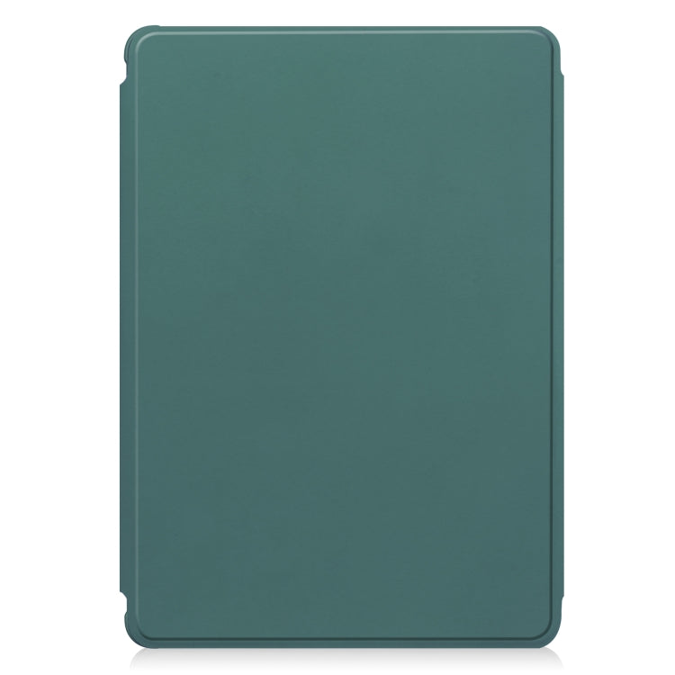 For Samsung Galaxy Tab S9 360 Rotation Transparent Smart Leather Case with Keyboard(Dark Green) - Galaxy Tab S9 Cases by PMC Jewellery | Online Shopping South Africa | PMC Jewellery | Buy Now Pay Later Mobicred