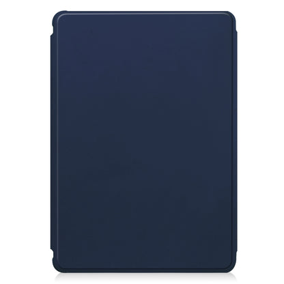 For Samsung Galaxy Tab S9 FE+ 360 Rotation Transparent Smart Leather Case with Keyboard(Dark Blue) - Galaxy Tab S9 FE+ by PMC Jewellery | Online Shopping South Africa | PMC Jewellery