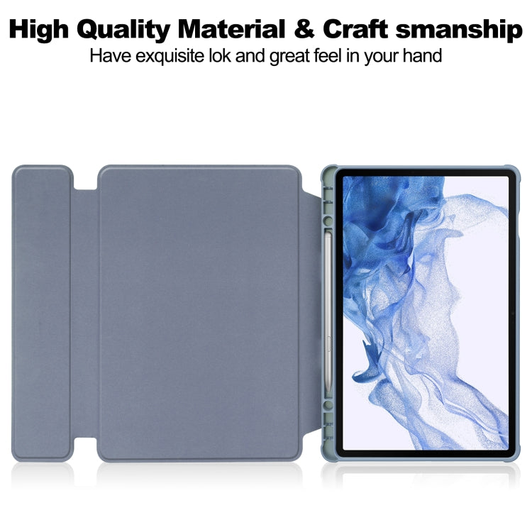 For Samsung Galaxy Tab S9 360 Rotation Transparent Smart Leather Case(Lavender) - Galaxy Tab S9 Cases by PMC Jewellery | Online Shopping South Africa | PMC Jewellery | Buy Now Pay Later Mobicred