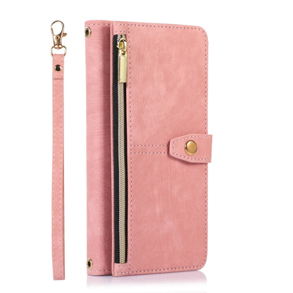 For Google Pixel 7a Dream 9-Card Wallet Zipper Bag Leather Phone Case(Pink) - Google Cases by PMC Jewellery | Online Shopping South Africa | PMC Jewellery | Buy Now Pay Later Mobicred