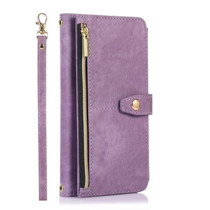 For Google Pixel 7a Dream 9-Card Wallet Zipper Bag Leather Phone Case(Purple) - Google Cases by PMC Jewellery | Online Shopping South Africa | PMC Jewellery | Buy Now Pay Later Mobicred