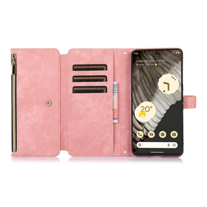 For Google Pixel 7 Pro Dream 9-Card Wallet Zipper Bag Leather Phone Case(Pink) - Google Cases by PMC Jewellery | Online Shopping South Africa | PMC Jewellery | Buy Now Pay Later Mobicred