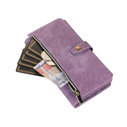 For Google Pixel 7 Pro Dream 9-Card Wallet Zipper Bag Leather Phone Case(Purple) - Google Cases by PMC Jewellery | Online Shopping South Africa | PMC Jewellery | Buy Now Pay Later Mobicred