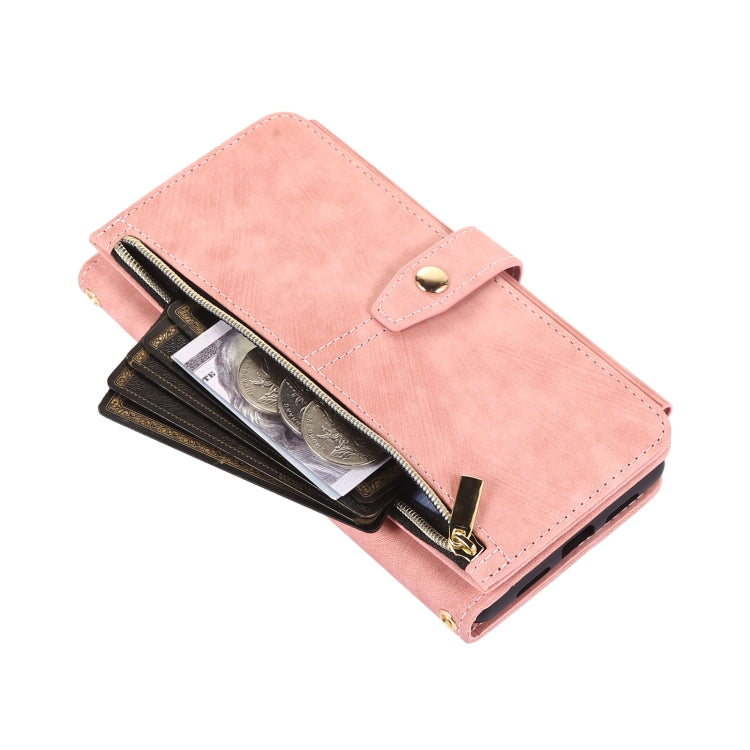 For Google Pixel 6 Dream 9-Card Wallet Zipper Bag Leather Phone Case(Pink) - Google Cases by PMC Jewellery | Online Shopping South Africa | PMC Jewellery | Buy Now Pay Later Mobicred