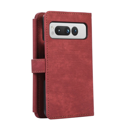 For Google Pixel Fold Dream 9-Card Wallet Zipper Bag Leather Phone Case(Red) - Google Cases by PMC Jewellery | Online Shopping South Africa | PMC Jewellery | Buy Now Pay Later Mobicred