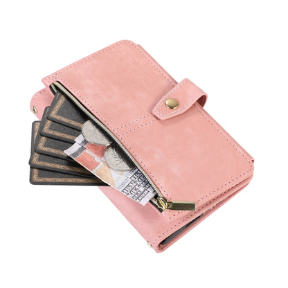 For Google Pixel Fold Dream 9-Card Wallet Zipper Bag Leather Phone Case(Pink) - Google Cases by PMC Jewellery | Online Shopping South Africa | PMC Jewellery | Buy Now Pay Later Mobicred