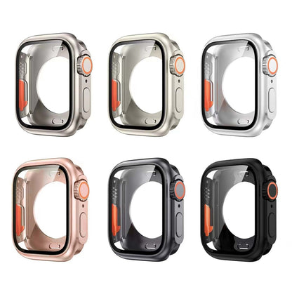 For Apple Watch Series 9 / 8 / 7 41mm Change to Ultra 49mm All-Inclusive Film Hybrid PC Watch Case(Starlight) - Watch Cases by PMC Jewellery | Online Shopping South Africa | PMC Jewellery | Buy Now Pay Later Mobicred