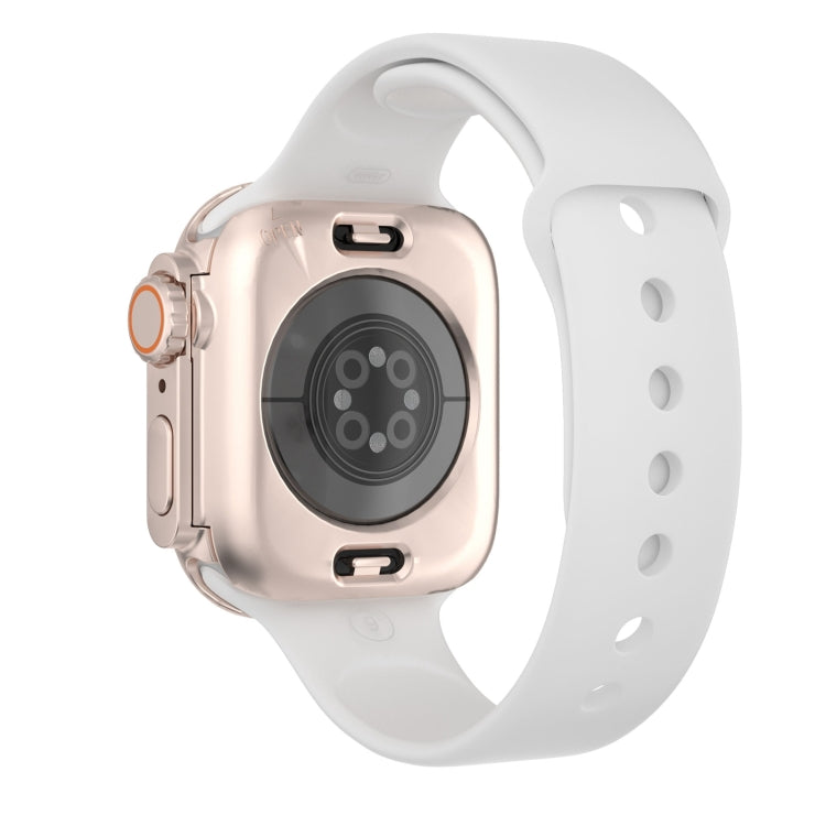 For Apple Watch Series 6 / 5 / 4 / SE 40mm Change to Ultra 49mm Waterproof All-Inclusive Film Hybrid PC Watch Case(Rose Gold) - Watch Cases by PMC Jewellery | Online Shopping South Africa | PMC Jewellery | Buy Now Pay Later Mobicred