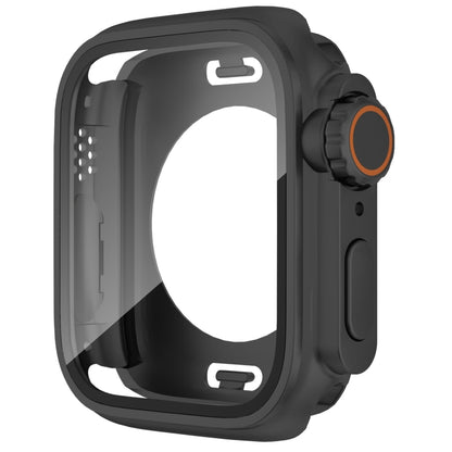 For Apple Watch Series 6 / 5 / 4 / SE 44mm Change to Ultra 49mm Waterproof All-Inclusive Film Hybrid PC Watch Case(Black) - Watch Cases by PMC Jewellery | Online Shopping South Africa | PMC Jewellery | Buy Now Pay Later Mobicred