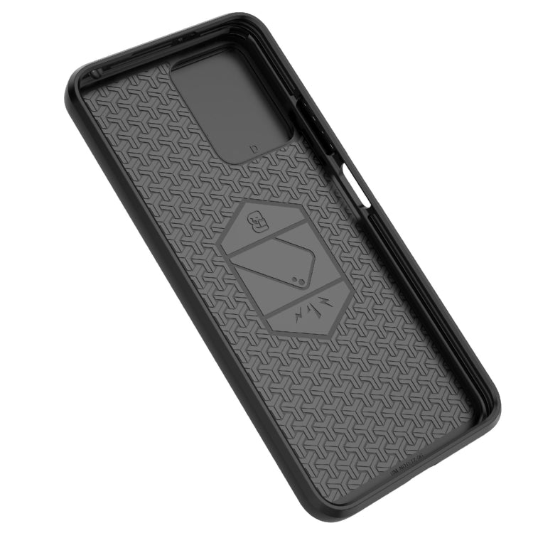 For Xiaomi Redmi Note 12 5G Global Sliding Camshield TPU + PC Shockproof Phone Case with Holder(Black) - Xiaomi Cases by PMC Jewellery | Online Shopping South Africa | PMC Jewellery | Buy Now Pay Later Mobicred