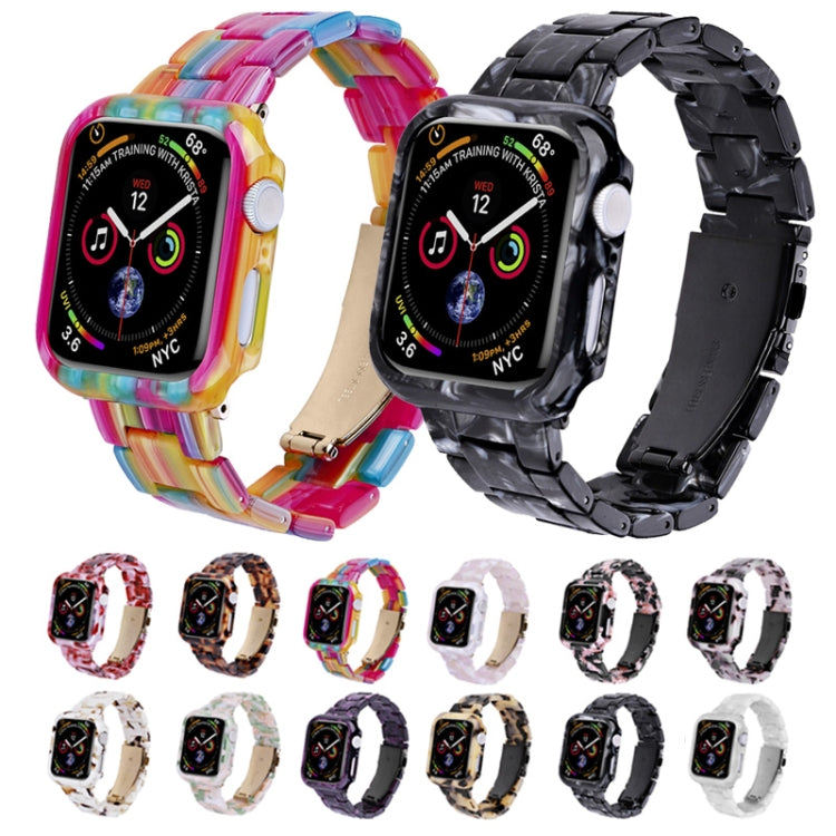 For Apple Watch Ultra 2 / Ultra 49mm Printed Resin PC Watch Band Case Kit(Rainbow) - Watch Cases by PMC Jewellery | Online Shopping South Africa | PMC Jewellery | Buy Now Pay Later Mobicred