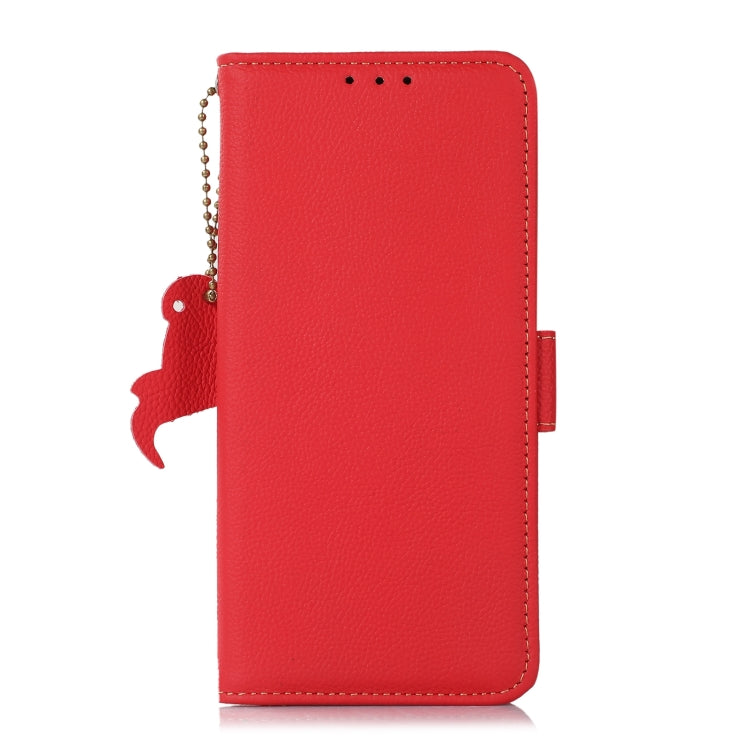 For Samsung Galaxy S24 Ultra Side-Magnetic TJ Genuine Leather RFID Phone Case(Red) - Galaxy Phone Cases by PMC Jewellery | Online Shopping South Africa | PMC Jewellery | Buy Now Pay Later Mobicred