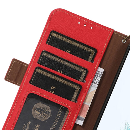 For Samsung Galaxy S24 Ultra Side-Magnetic TJ Genuine Leather RFID Phone Case(Red) - Galaxy Phone Cases by PMC Jewellery | Online Shopping South Africa | PMC Jewellery | Buy Now Pay Later Mobicred