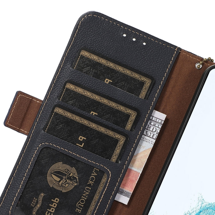 For Samsung Galaxy S24 Ultra Side-Magnetic TJ Genuine Leather RFID Phone Case(Blue) - Galaxy Phone Cases by PMC Jewellery | Online Shopping South Africa | PMC Jewellery | Buy Now Pay Later Mobicred