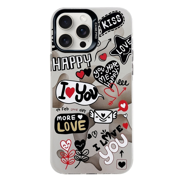 For iPhone 16 Pro Electroplated Silver Series PC Protective Phone Case(Love Writing) - iPhone 16 Pro Cases by PMC Jewellery | Online Shopping South Africa | PMC Jewellery | Buy Now Pay Later Mobicred